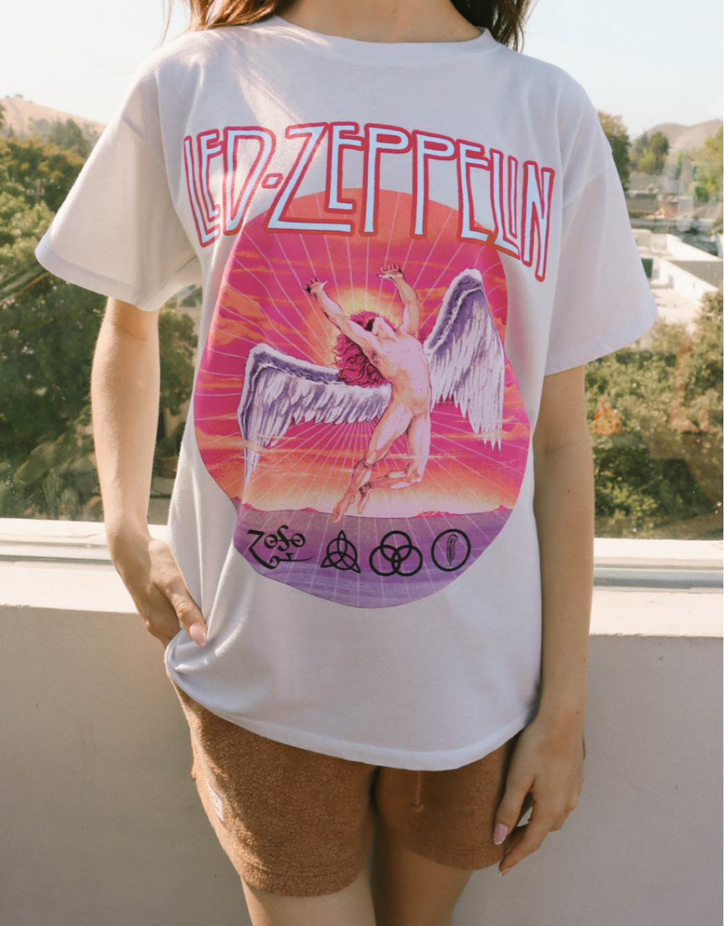 People of Leisure - Led Zeppelin Swan Song Boyfriend Tee