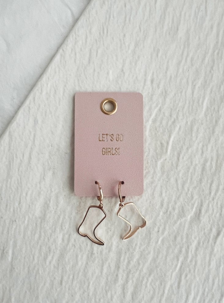 Gold Cowboy Boot Earrings - the friday collective
