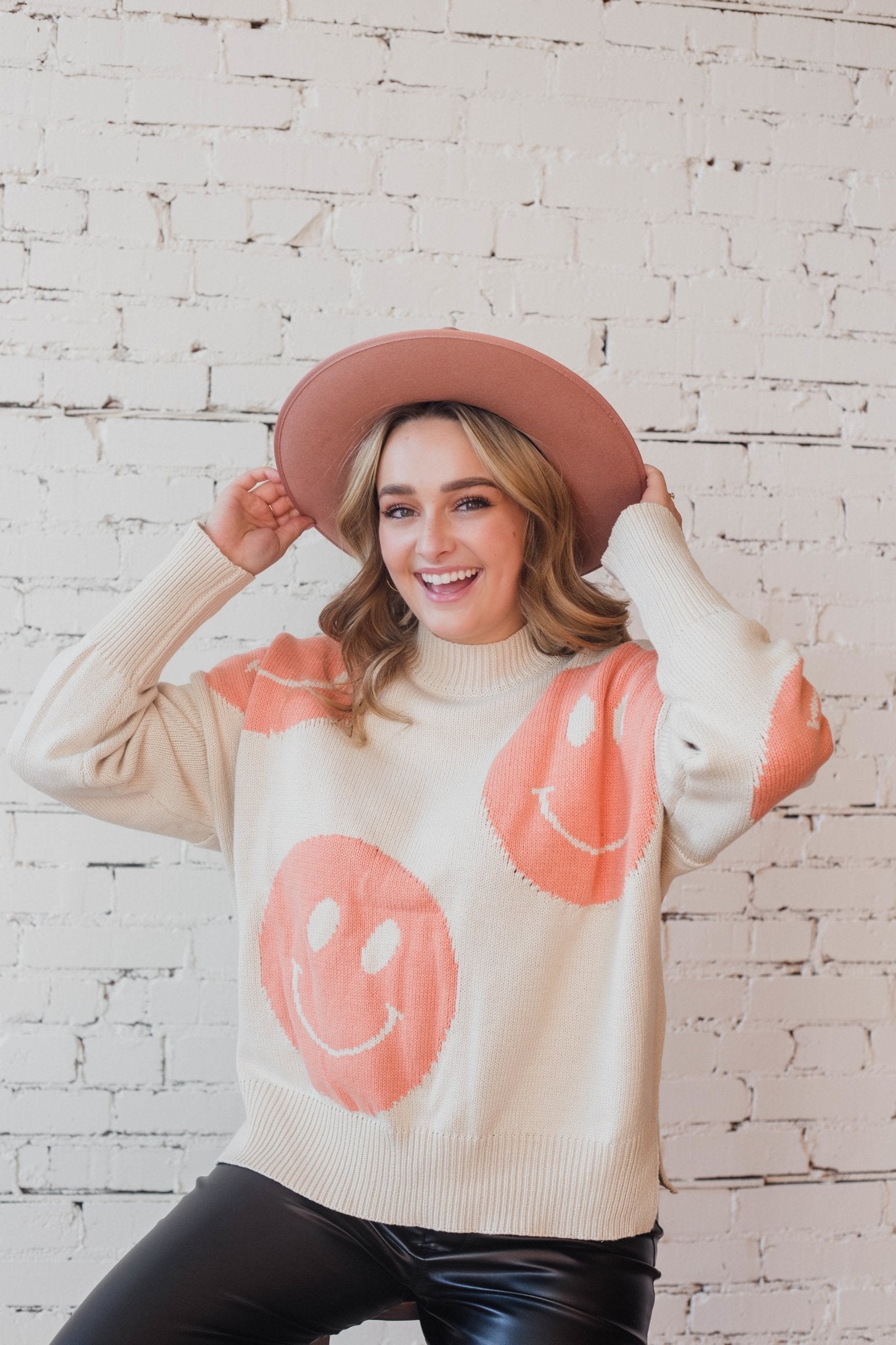 Knit Smiley Sweater - the friday collective