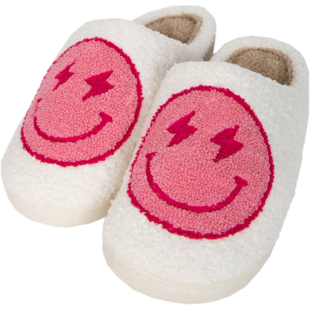 Lightning Smiley Slippers - the friday collective