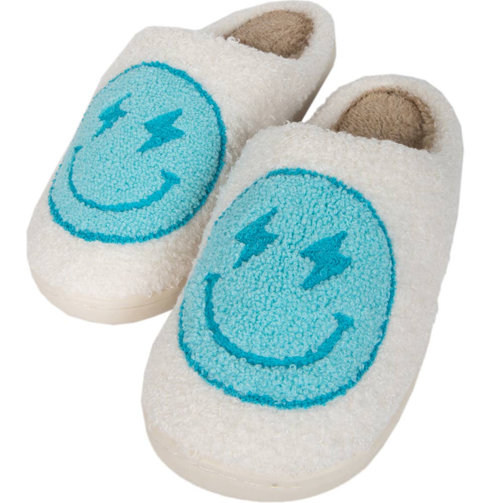 Lightning Smiley Slippers - the friday collective