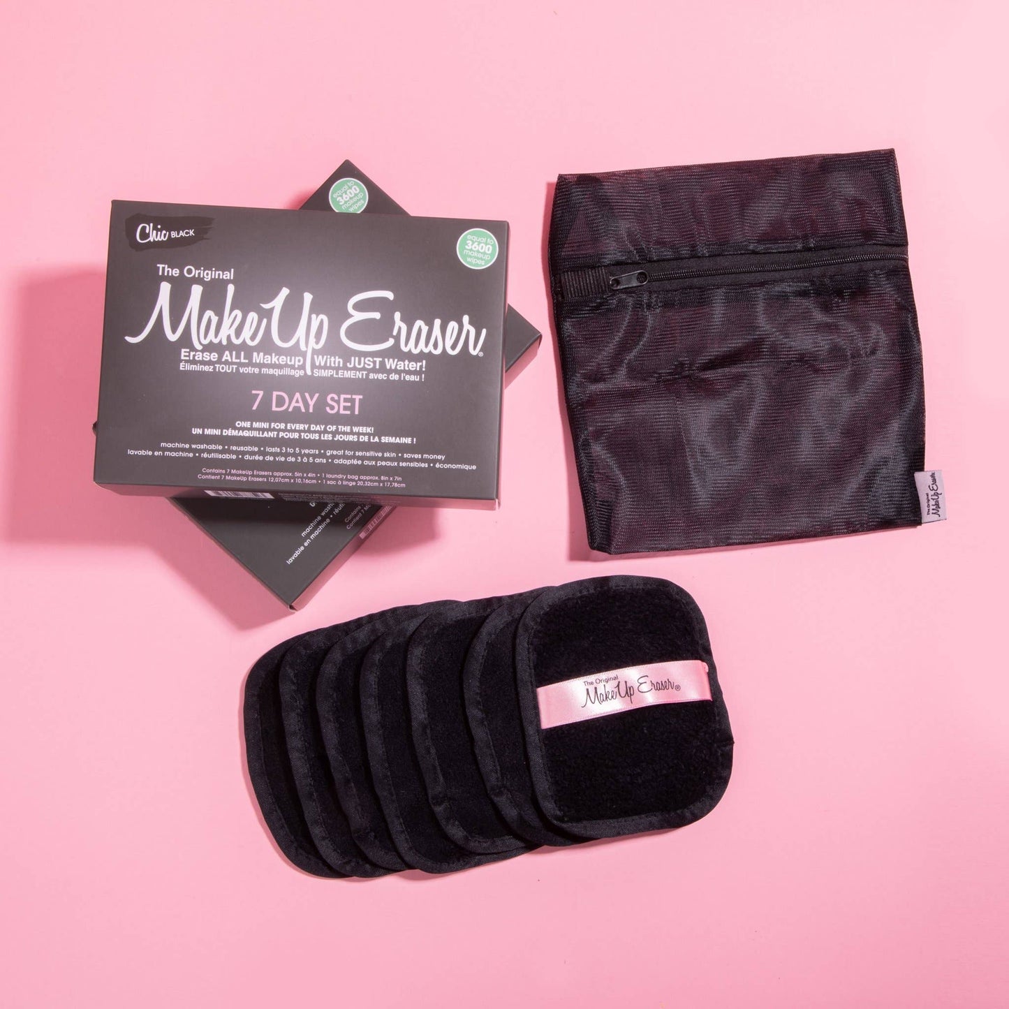 MakeUp Eraser - Chic Black 7-Day Set - the friday collective