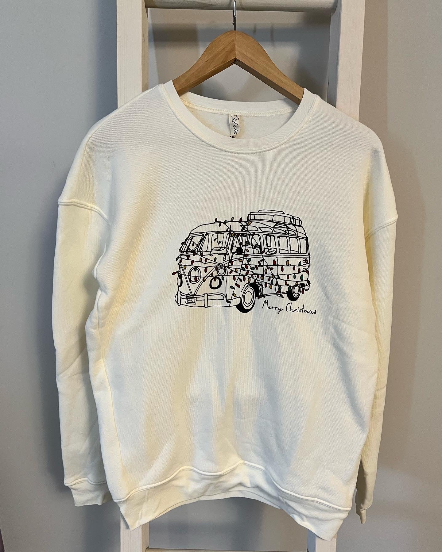 MERRY CHRISTMAS VOLKSWAGEN BUS Graphic Sweatshirt - the friday collective
