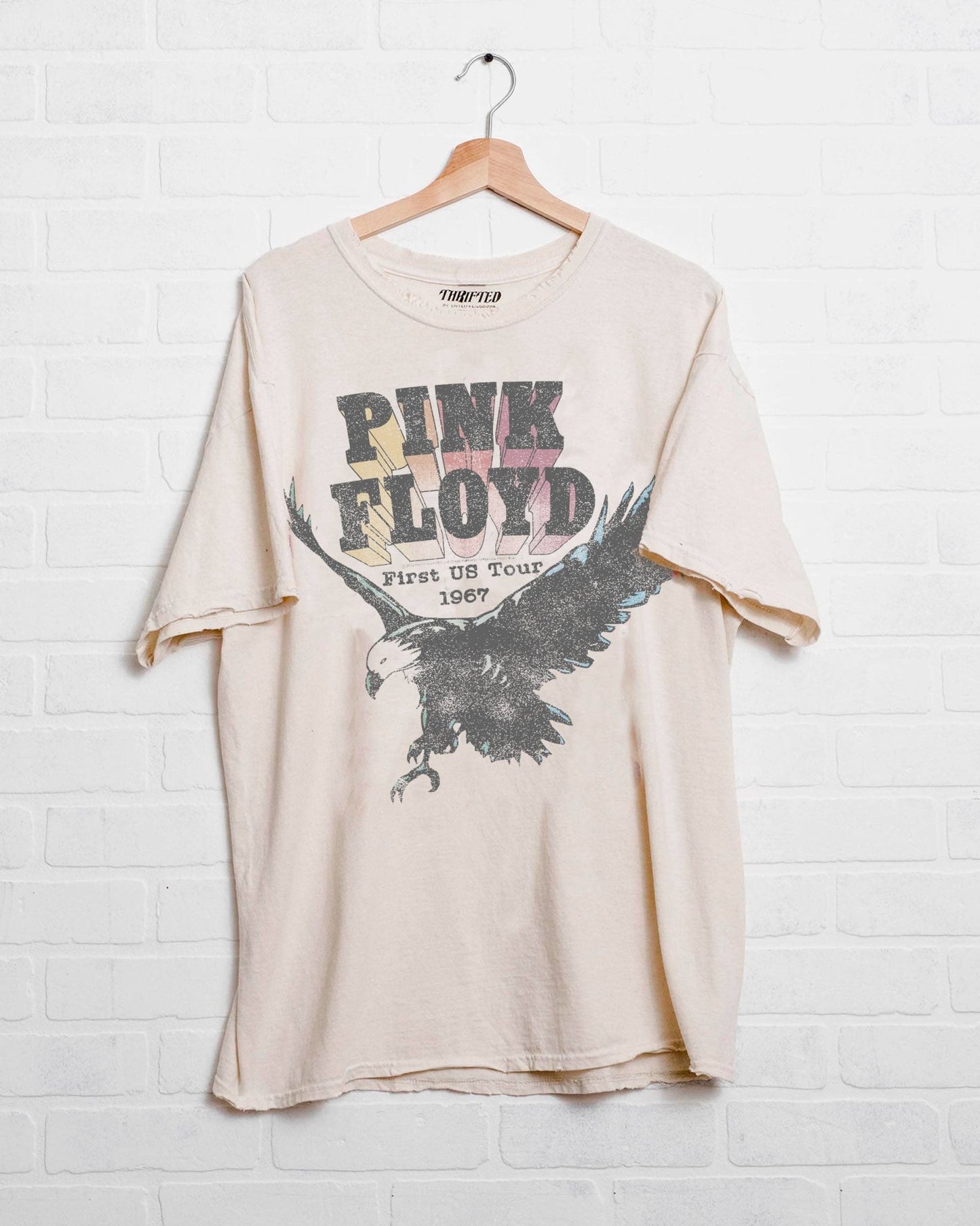 Pink Floyd Eagle Off White Thrifted Licensed Graphic Tee - the friday collective
