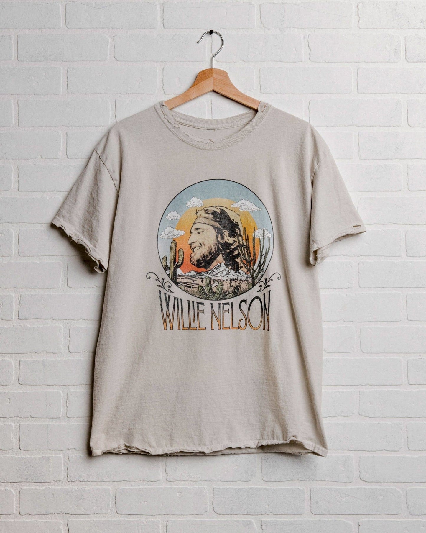 The Willie Nelson In The Sky Off White Tee - the friday collective